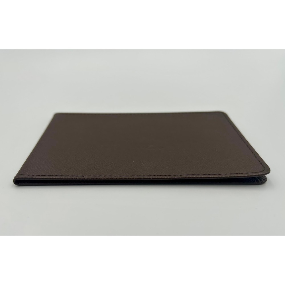 Louis Vuitton Taiga Leather Bifold ID Card Holder Brown Wallet with COA - Picture 8 of 9